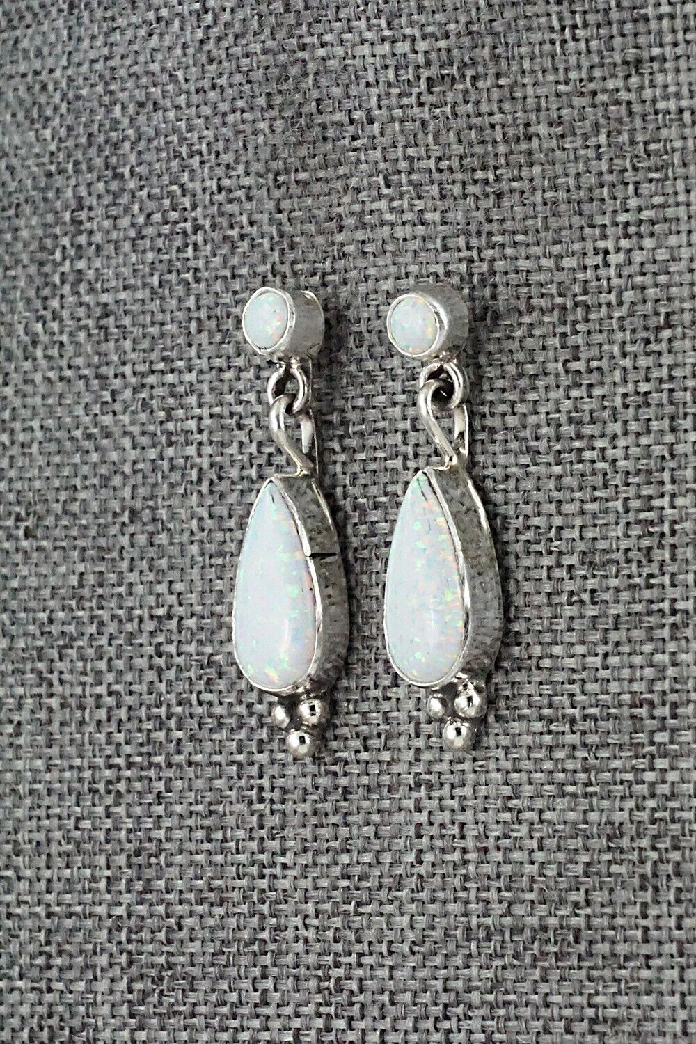 Opalite & Sterling Silver Earrings - Gary Shorty