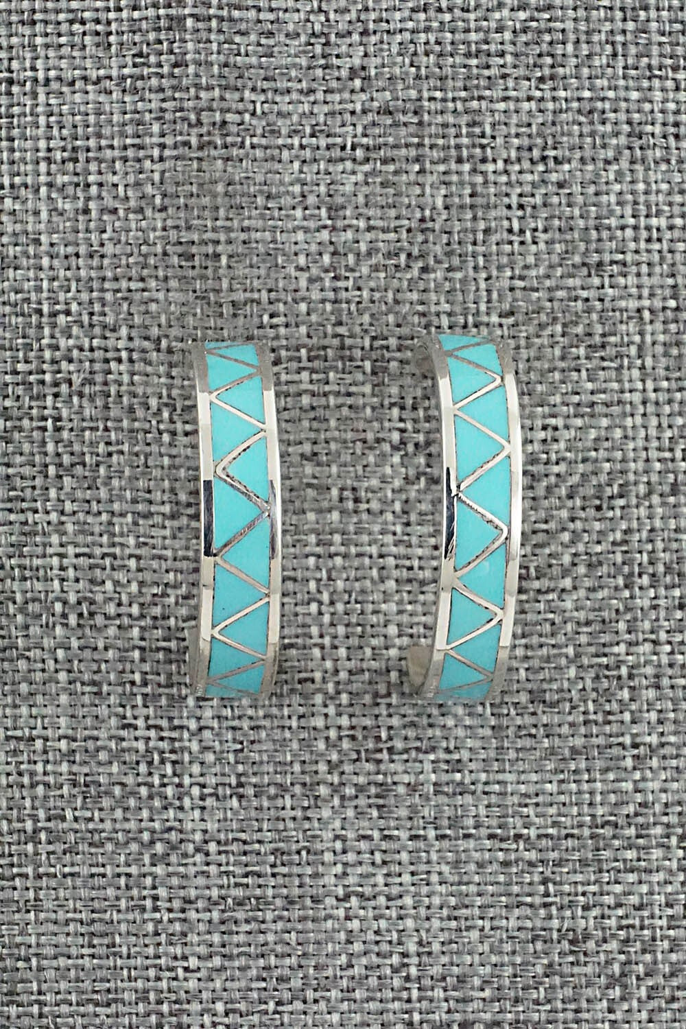 Turquoise & Sterling Silver Earrings - Claudine Haloo