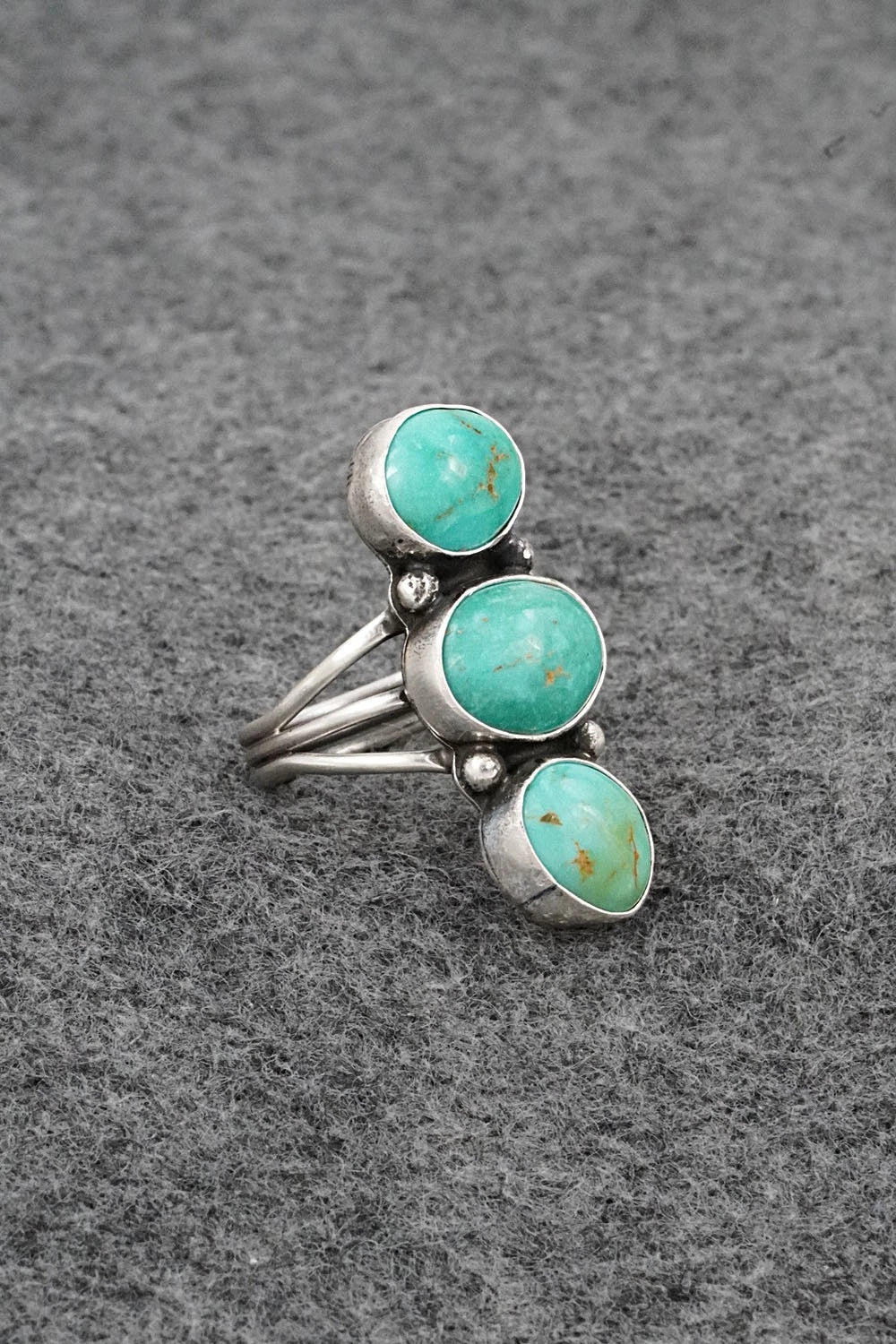 Turquoise & Sterling Silver Ring - Verley Betone - Size 8