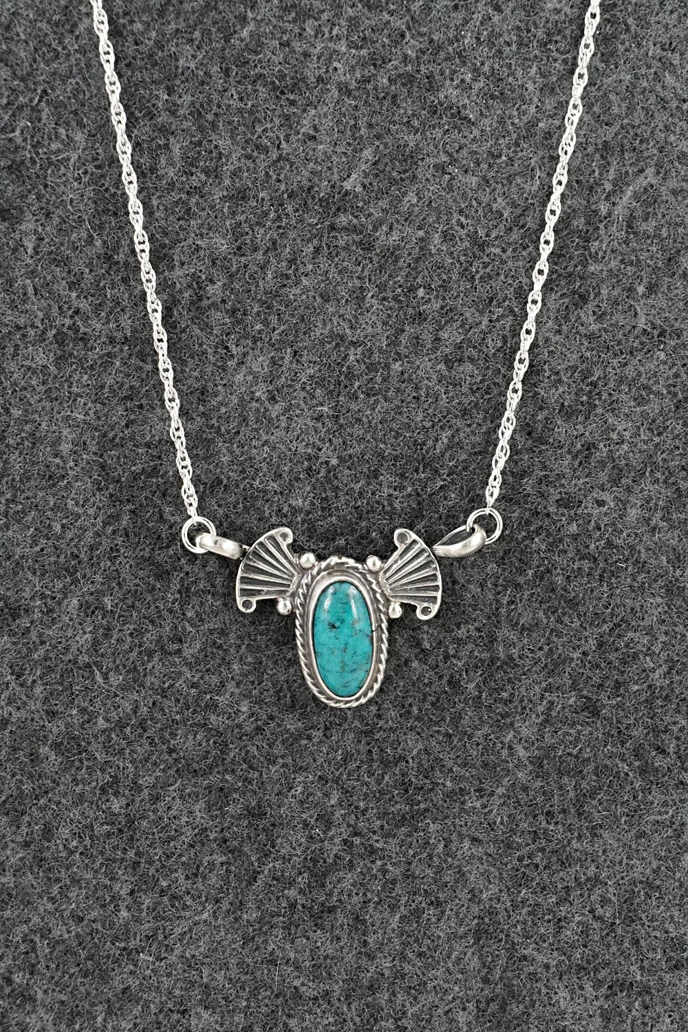 Turquoise & Sterling Silver Necklace - Verley Betone