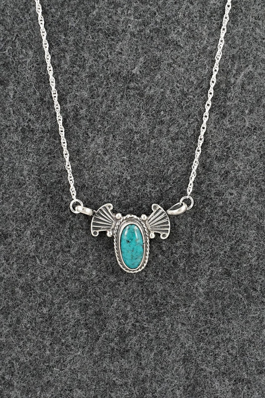 Turquoise & Sterling Silver Necklace - Verley Betone