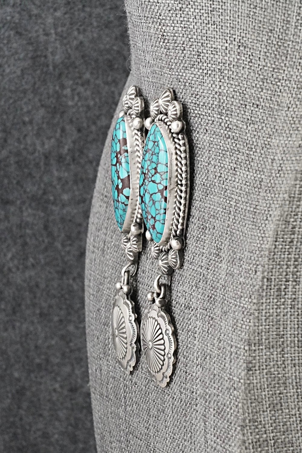 Turquoise & Sterling Silver Earrings - Michael Calladitto