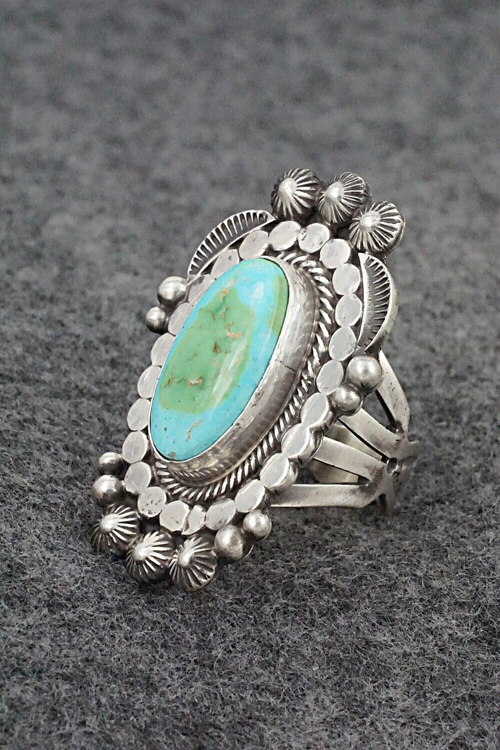 Turquoise & Sterling Silver Ring - Tom Lewis - Size 7