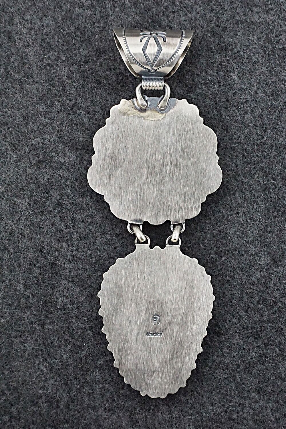 Turquoise & Sterling Silver Pendant - Raymond Delgarito