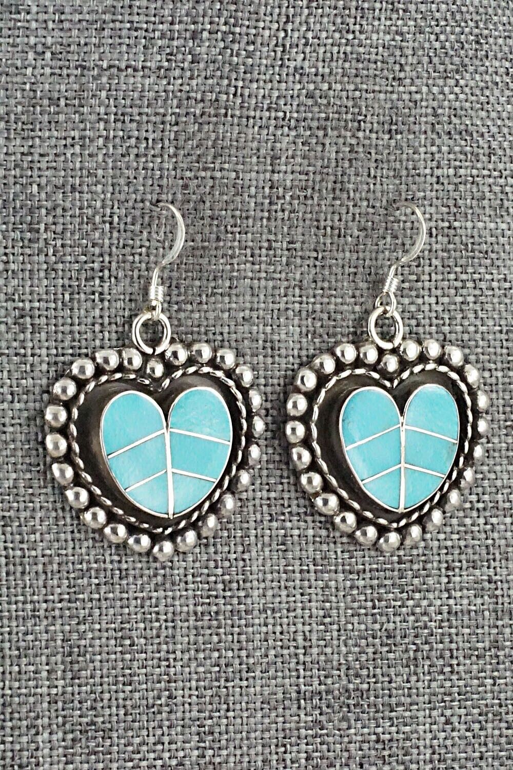 Turquoise & Sterling Silver Earrings - Faye Lowsayatee