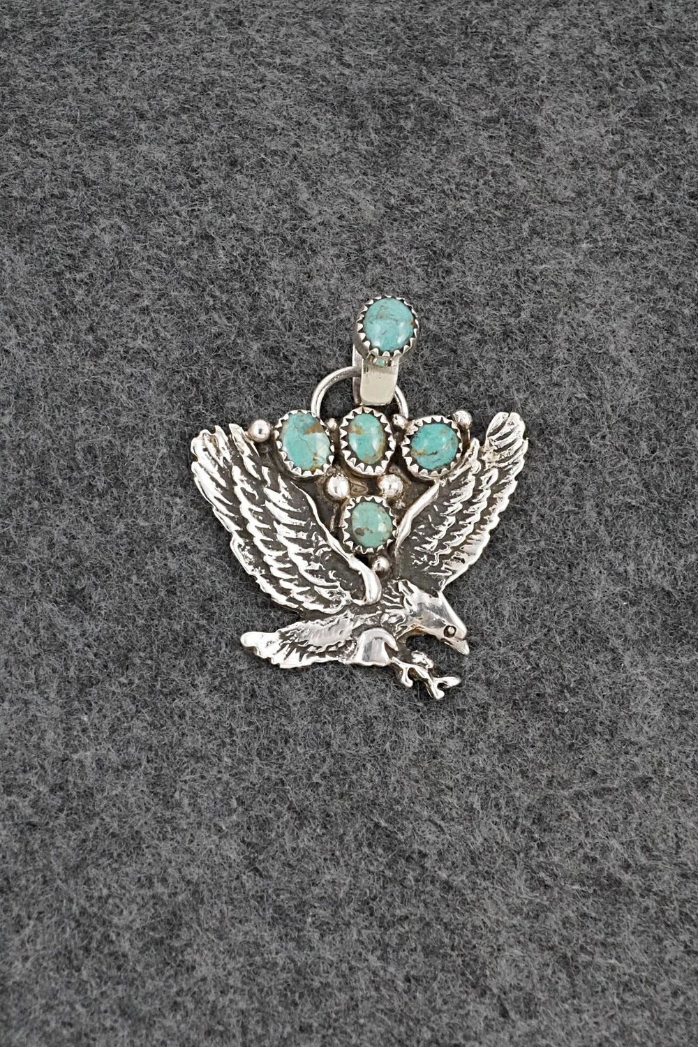 Turquoise & Sterling Silver Pendant - Priscilla Reeder