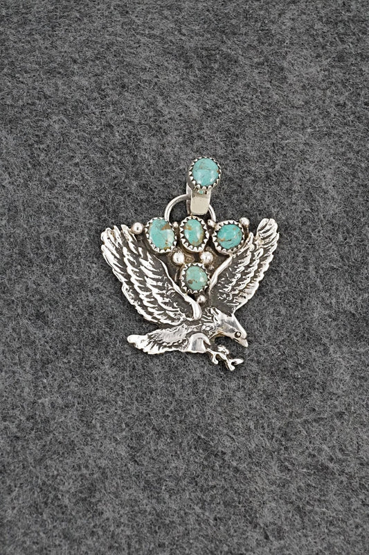 Turquoise & Sterling Silver Pendant - Priscilla Reeder