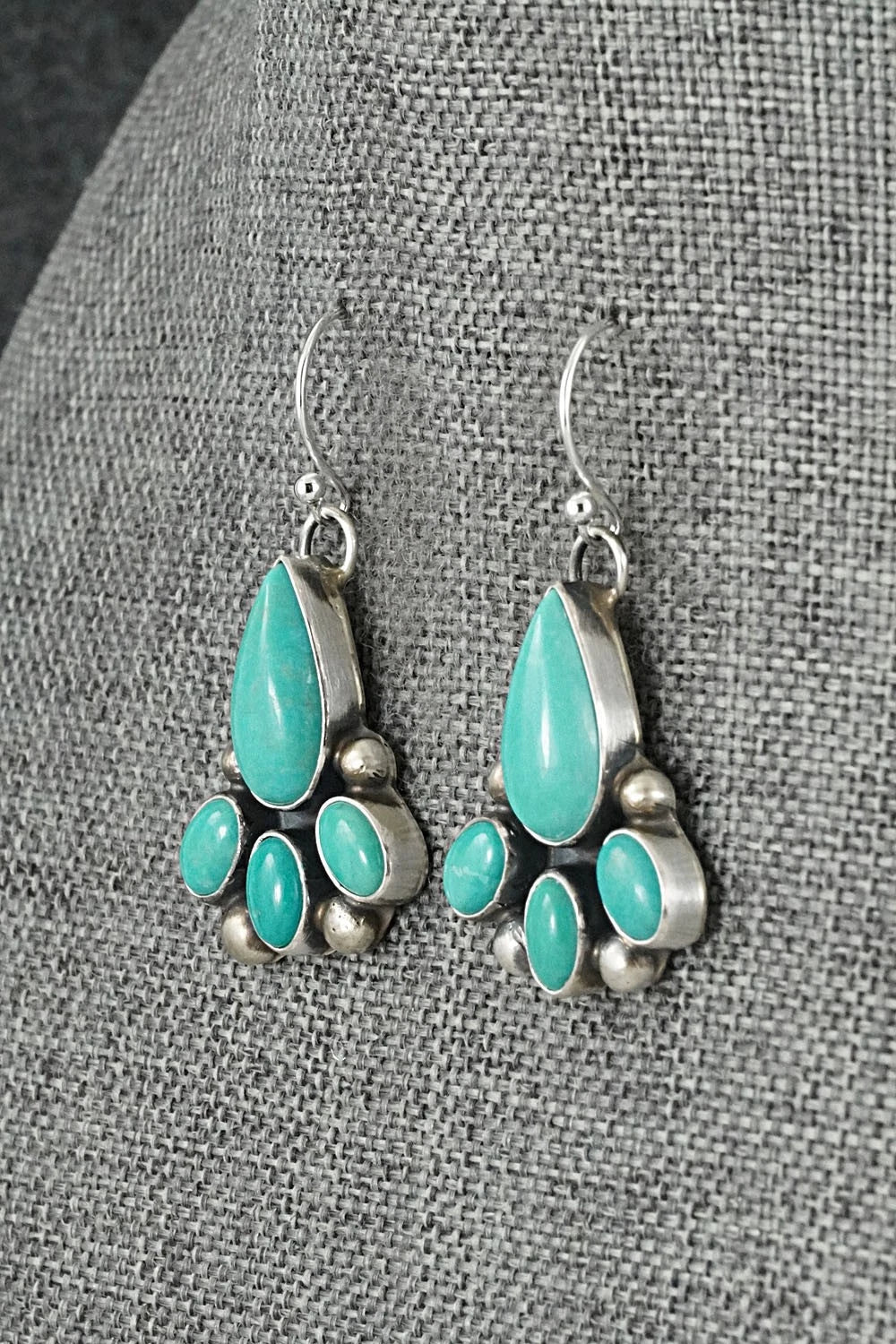 Turquoise & Sterling Silver Earrings - Kathleen Livingston