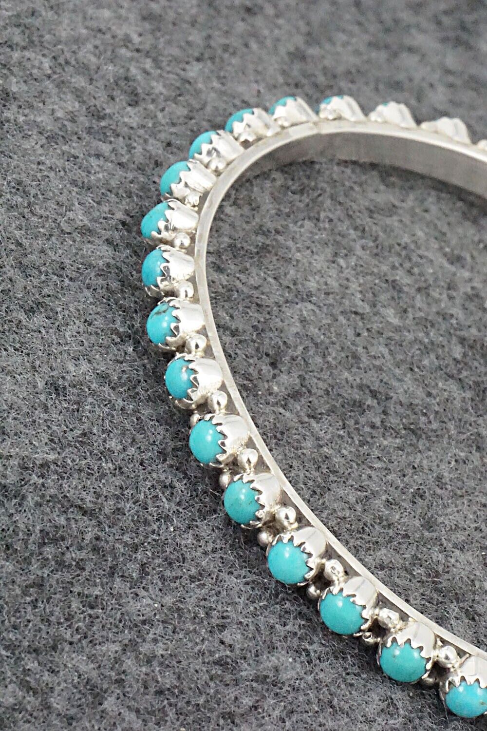 Turquoise & Sterling Silver Bangle - Gaynell Parker