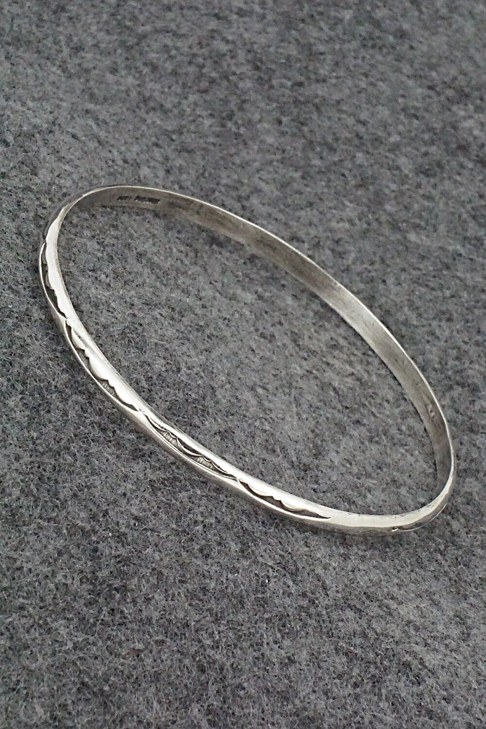 Sterling Silver Bangle Bracelet - Elaine Tahe