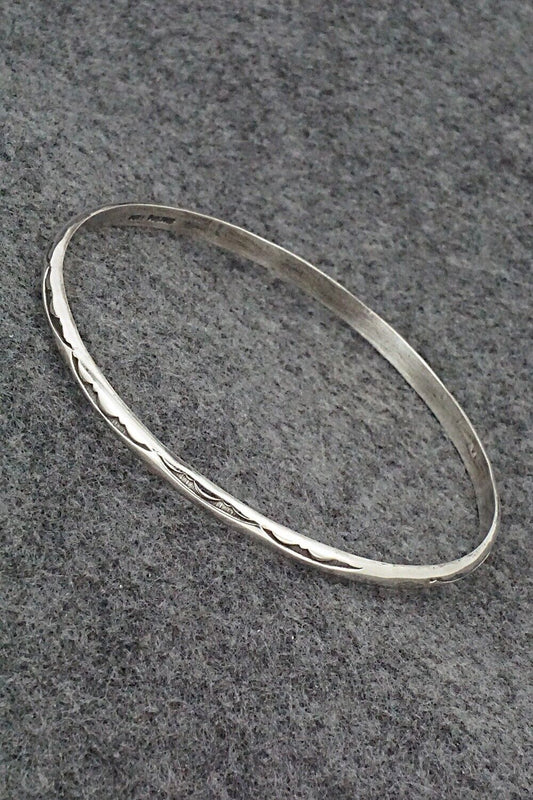 Sterling Silver Bangle Bracelet - Elaine Tahe