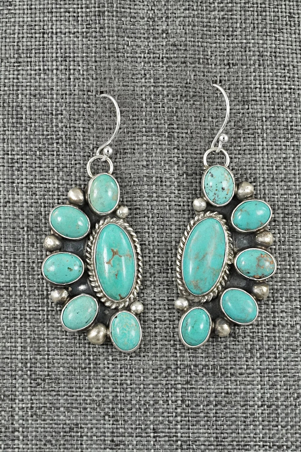 Turquoise & Sterling Silver Earrings - Kathleen Livingston