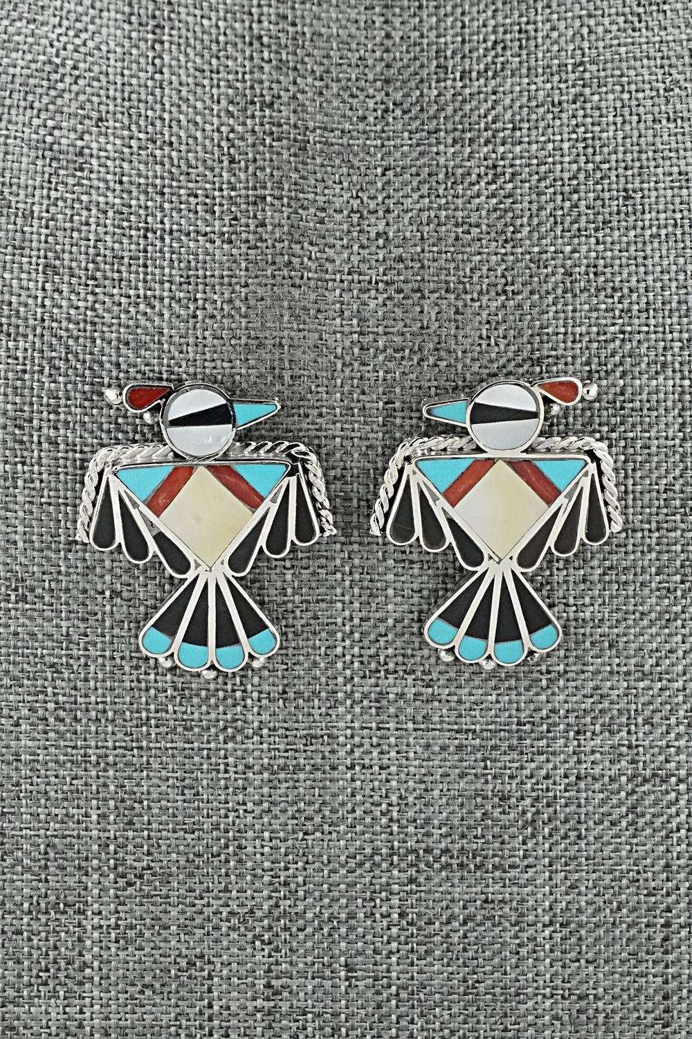 Multi-Stone & Sterling Silver Earrings - Adrian Wallace