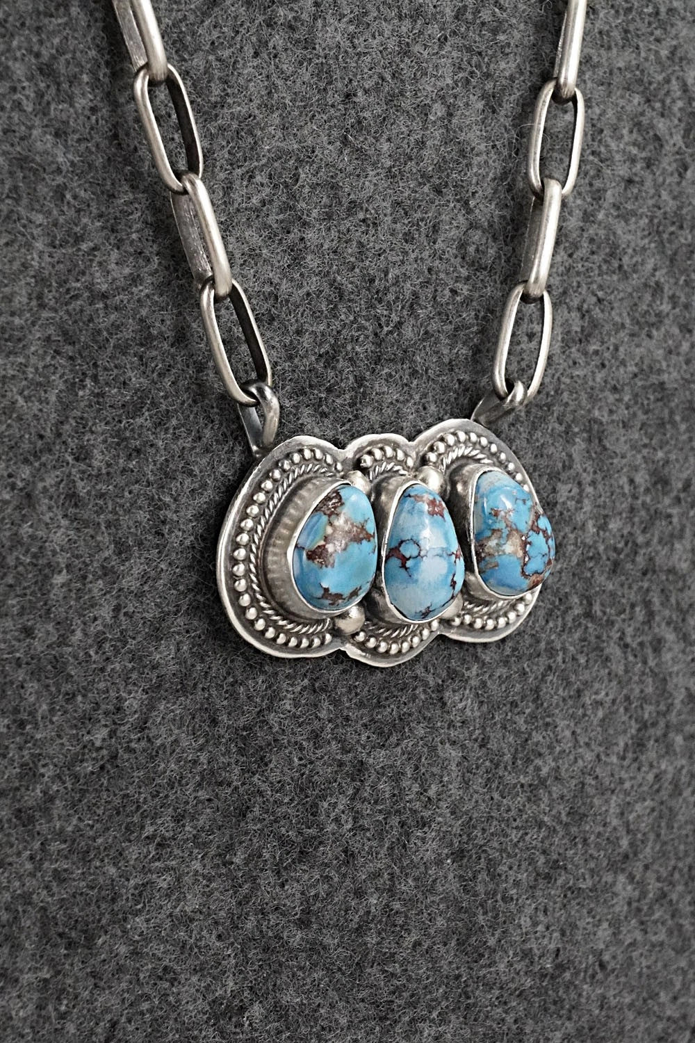 Turquoise & Sterling Silver Necklace - Kathleen Livingston