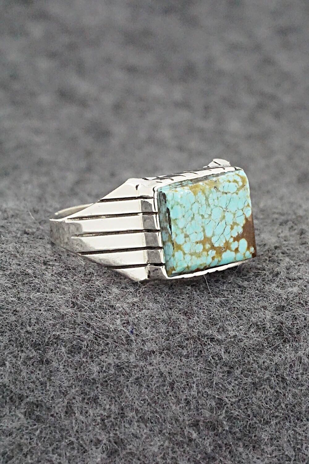 Turquoise & Sterling Silver Ring - Trevor Jack - Size 12