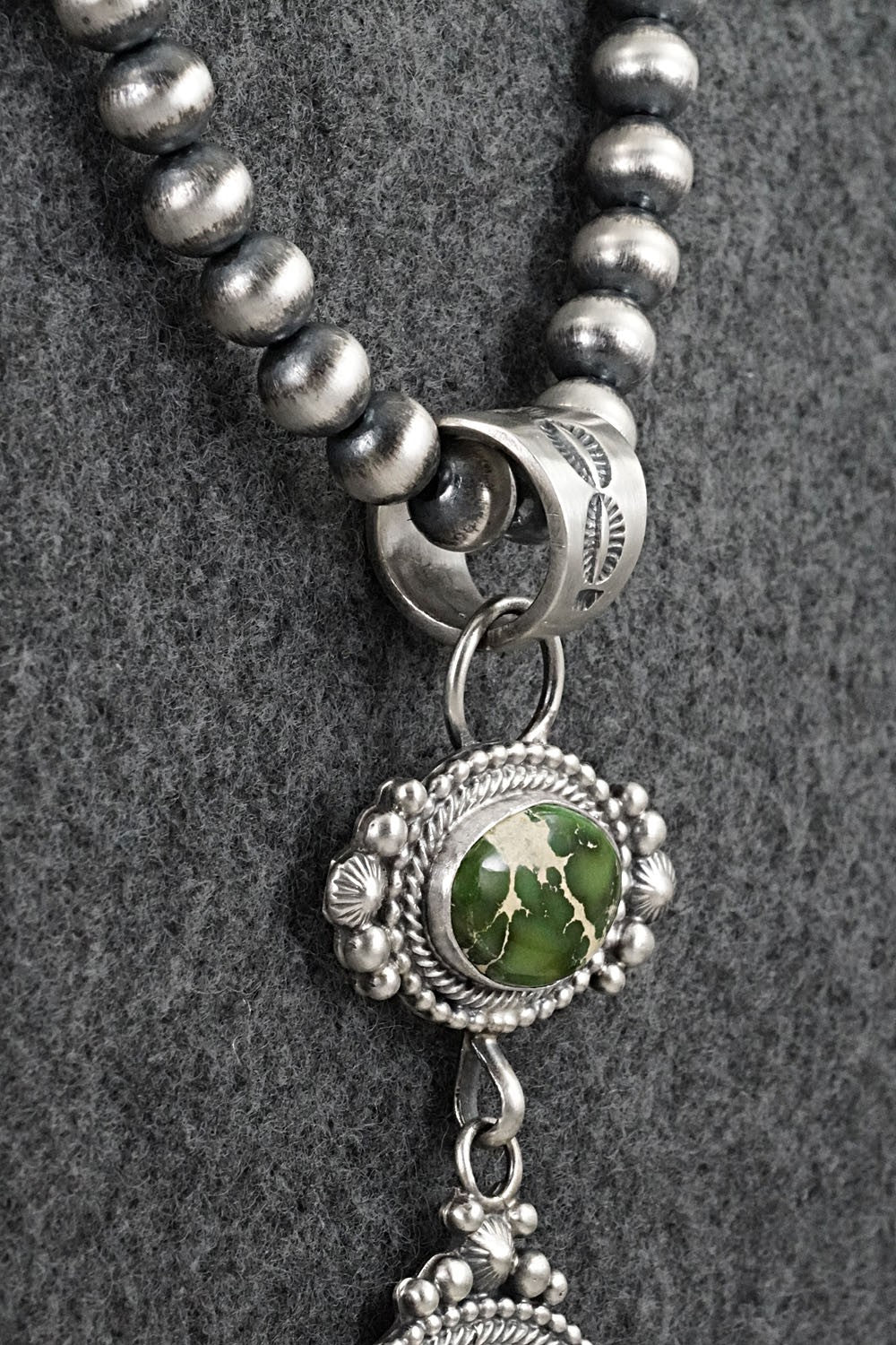 Turquoise & Sterling Silver Necklace - Tom Lewis