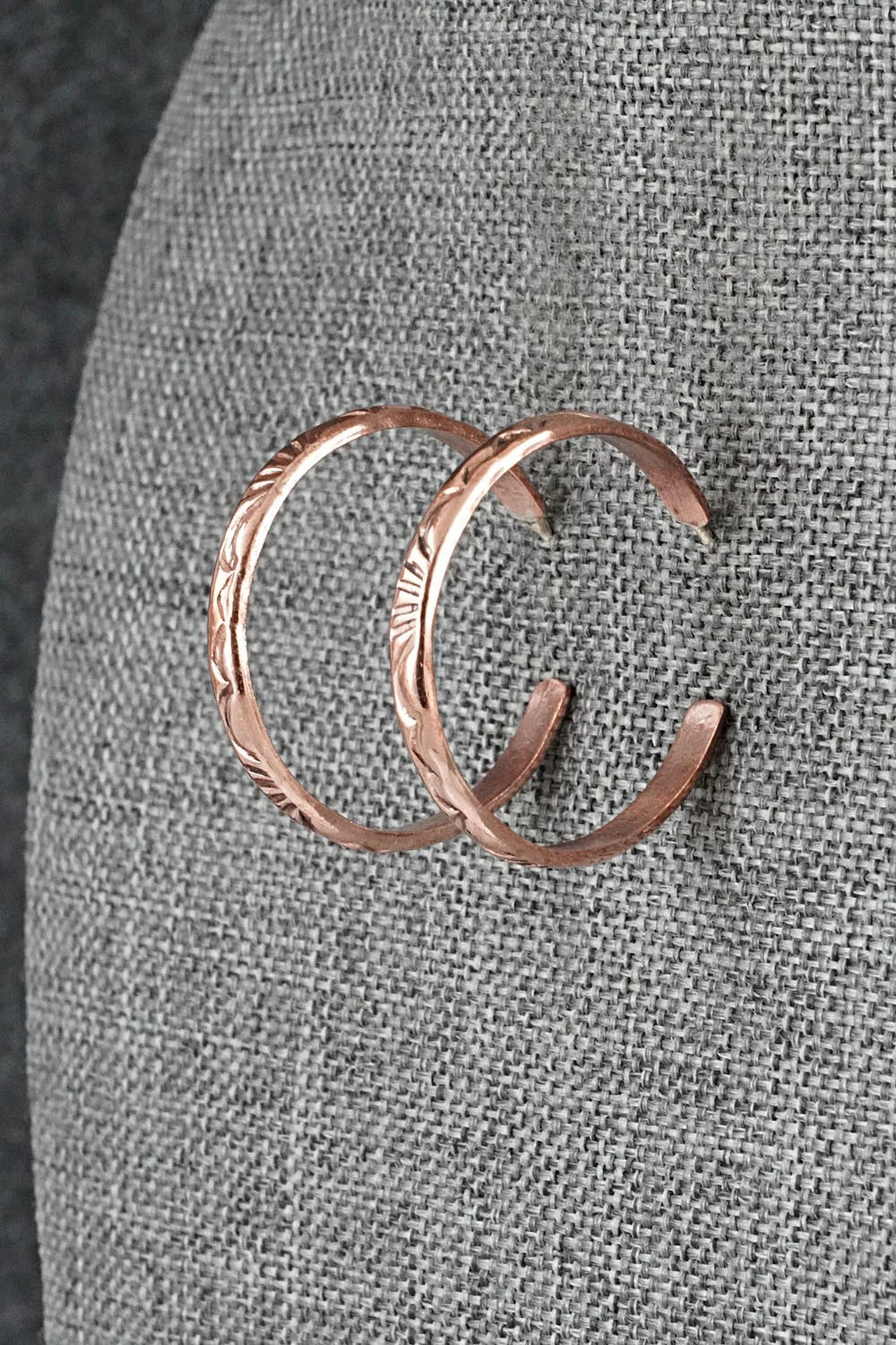 Copper Hoop Earrings - Elaine Tahe