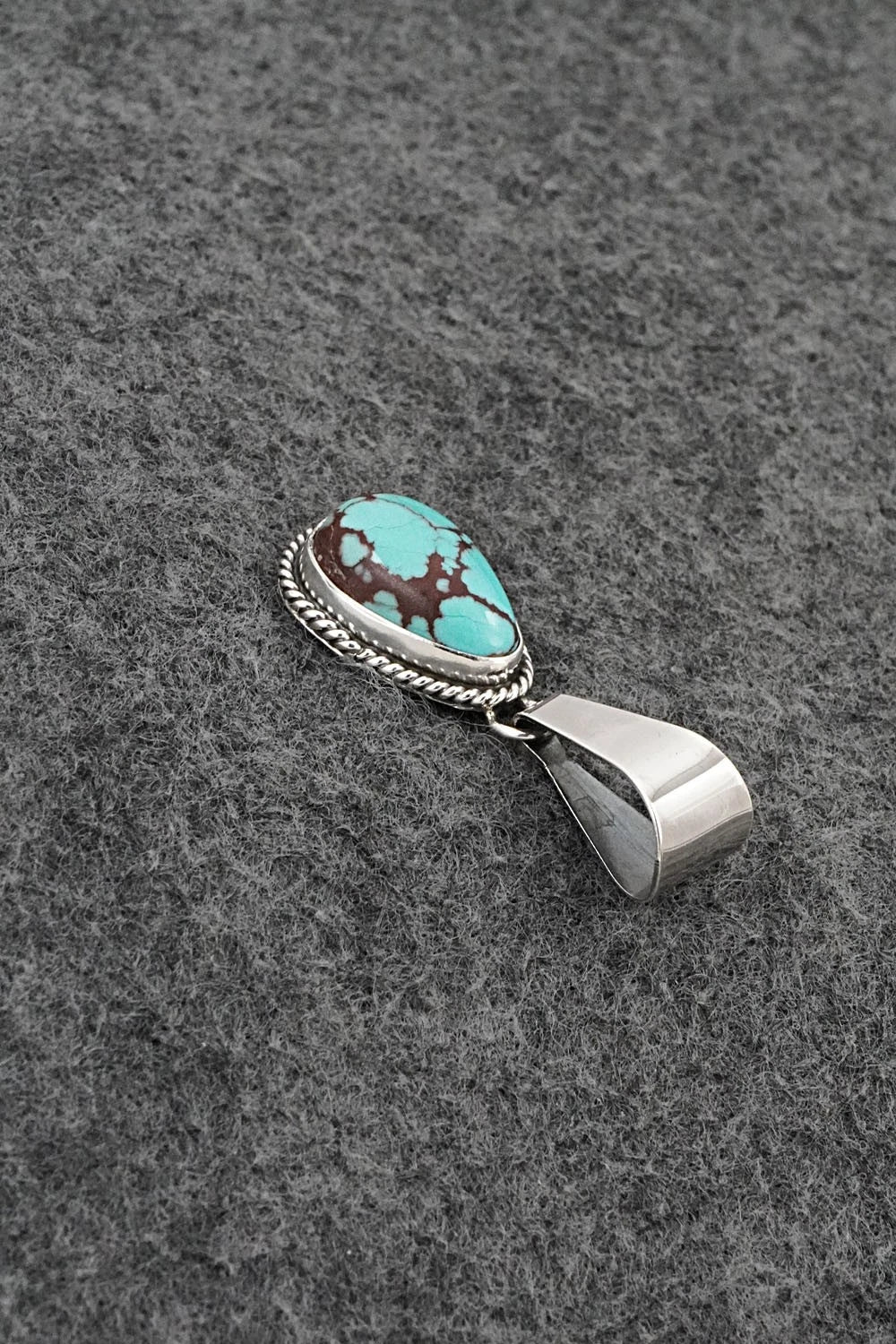 Turquoise & Sterling Silver Pendant - Eugene Gruber