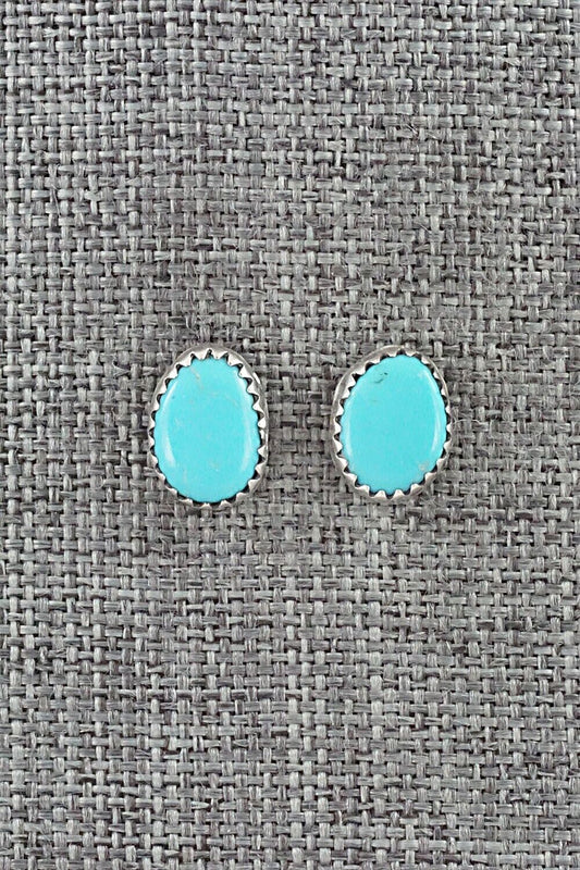 Turquoise & Sterling Silver Earrings - Annie Spencer