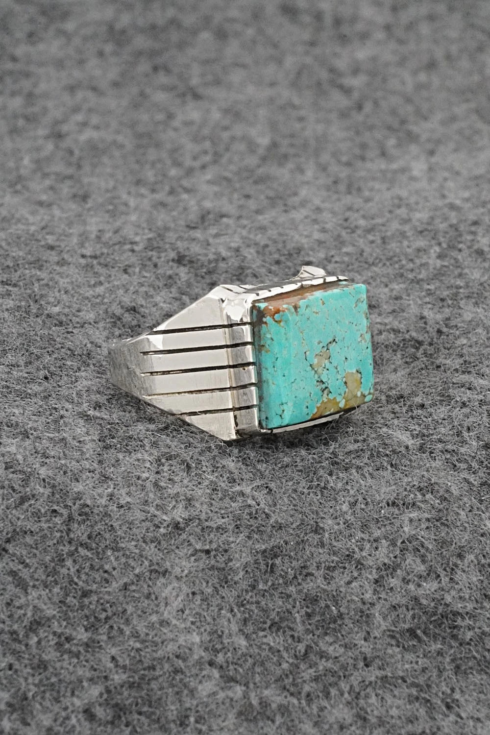 Turquoise & Sterling Silver Ring - Trevor Jack - Size 8