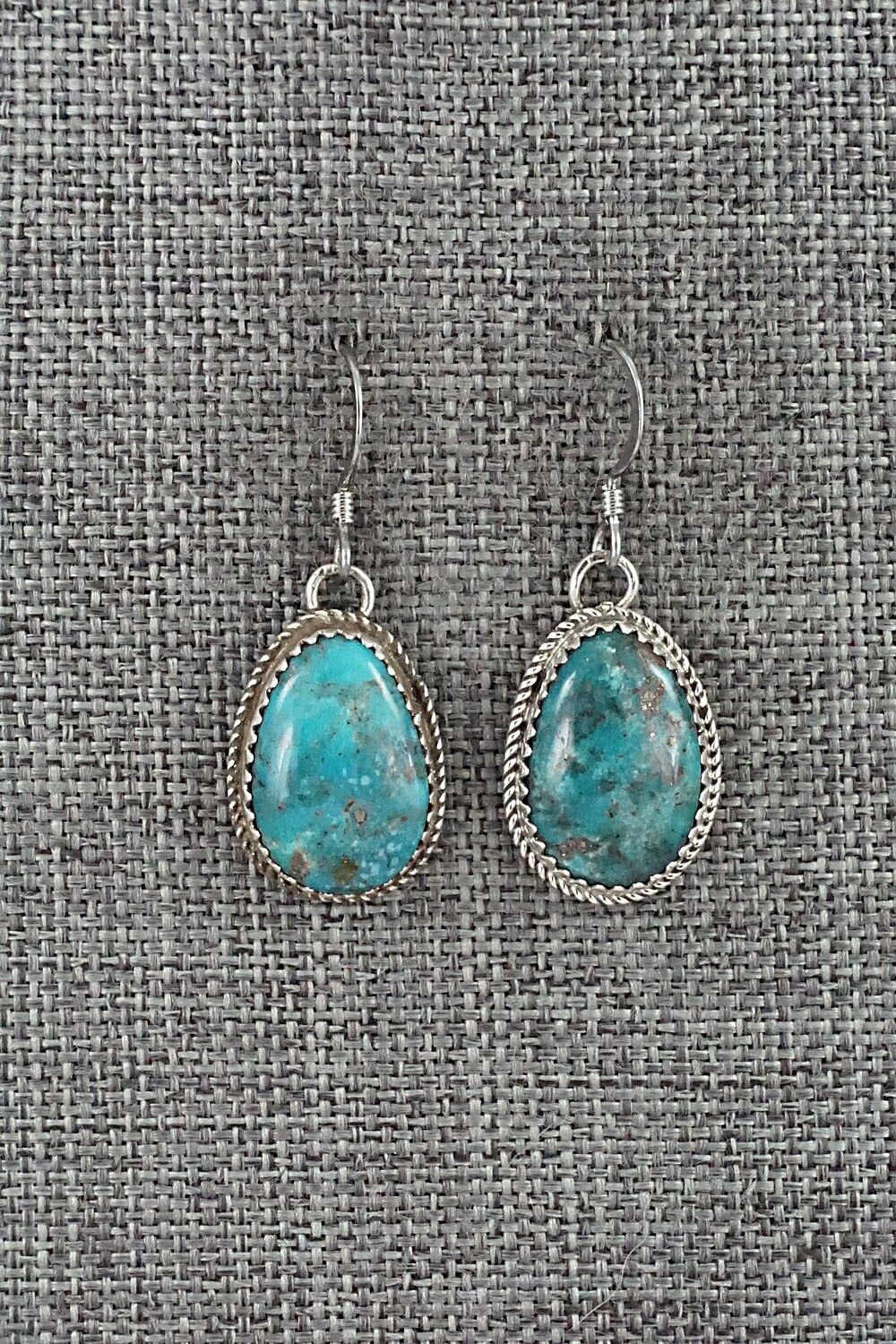 Turquoise & Sterling Silver Earrings - Ernest Hawthorne