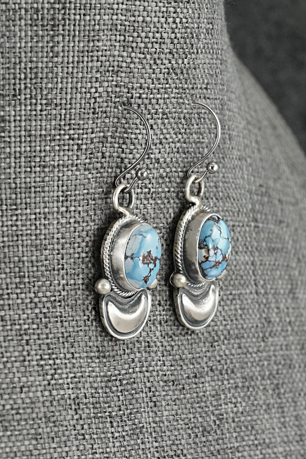 Turquoise & Sterling Silver Necklace and Earrings Set - Paul Livingston