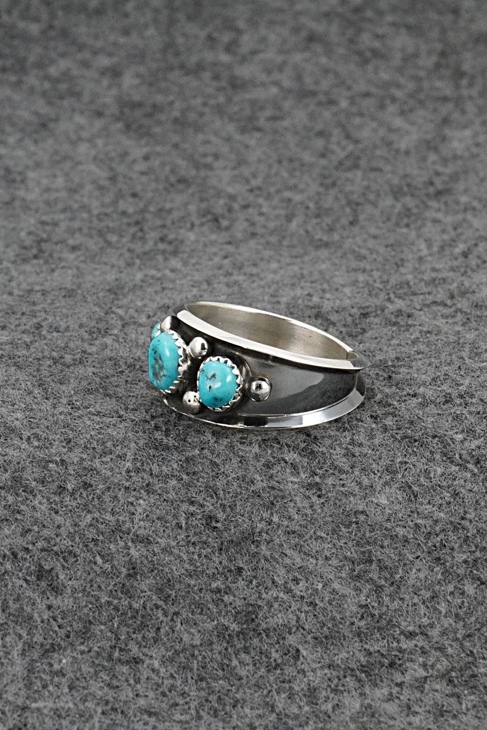 Turquoise & Sterling Silver Ring - Paul Largo - Size 12.5
