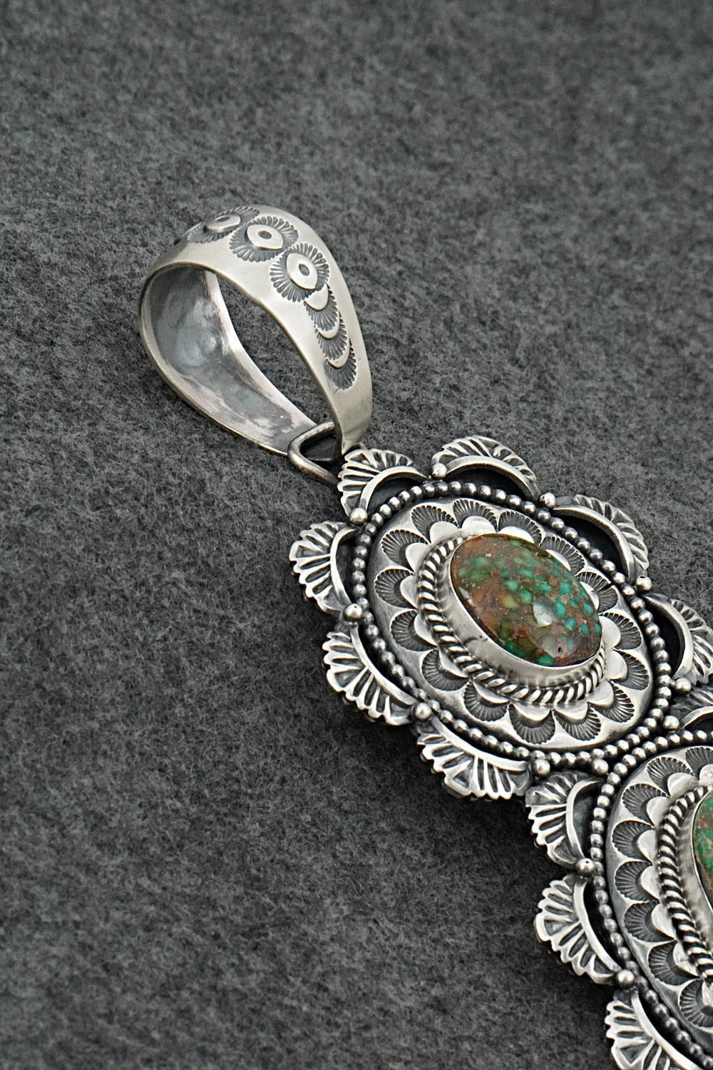 Turquoise & Sterling Silver Pendant - Mark Yazzie