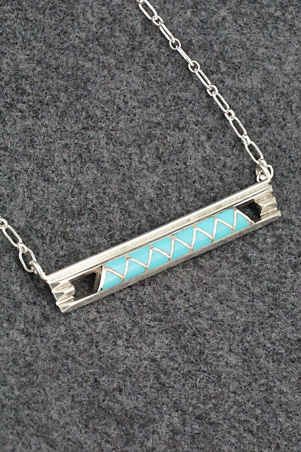 Turquoise & Sterling Silver Necklace - Laurie Kallestewa