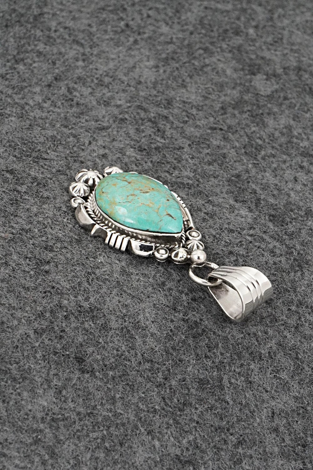 Turquoise & Sterling Silver Pendant - Marita Benally
