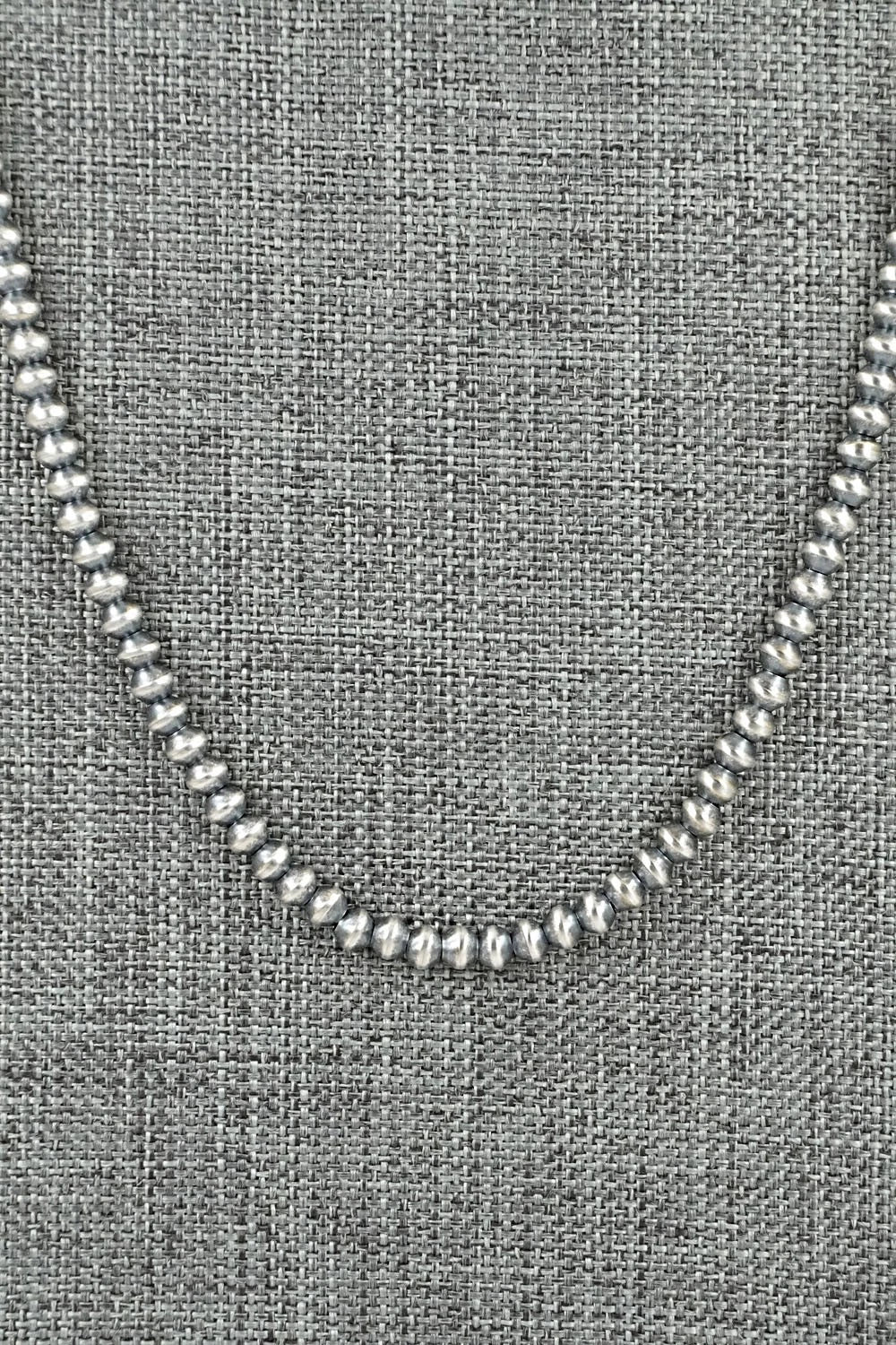 Sterling Silver Navajo Pearl Necklace 14" - Dorinda Mariano