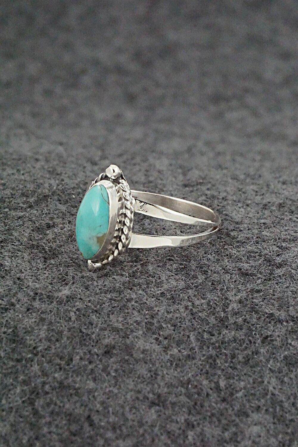 Turquoise & Sterling Silver Ring - Alice Rose Saunders - Size 7