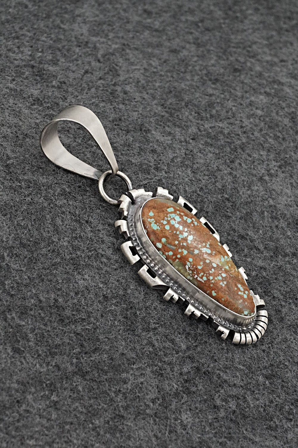 Turquoise & Sterling Silver Pendant - Randy Billy