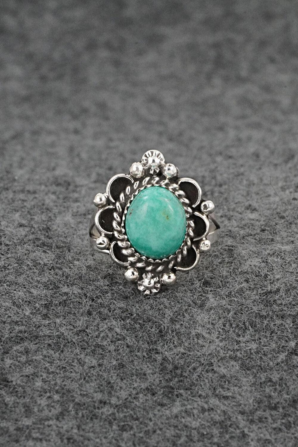 Turquoise & Sterling Silver Ring - Frieda Martinez - Size 7