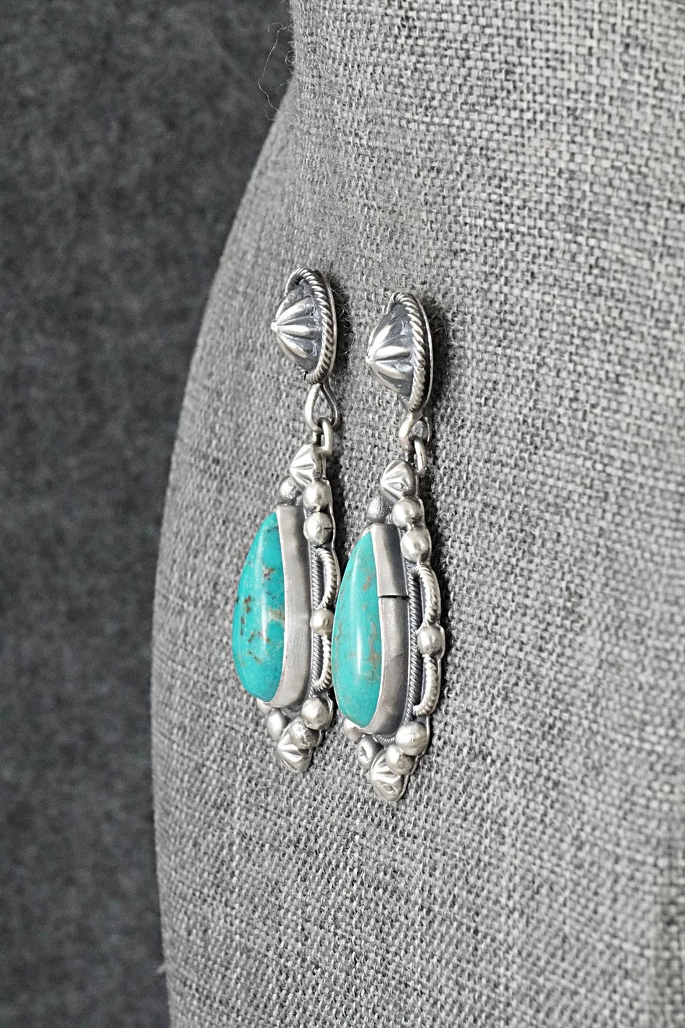 Turquoise & Sterling Silver Earrings - Darrin Livingston