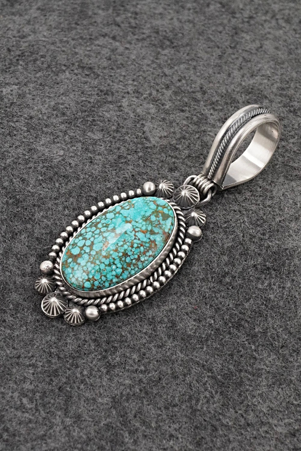 Turquoise & Sterling Silver Pendant - Michael Calladitto