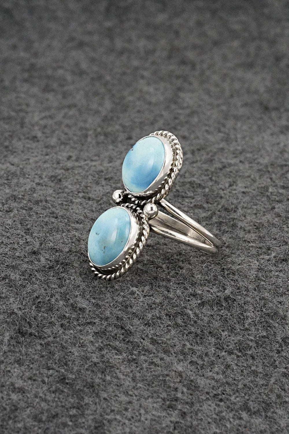 Turquoise & Sterling Silver Ring - Eugene Gruber - Size 9