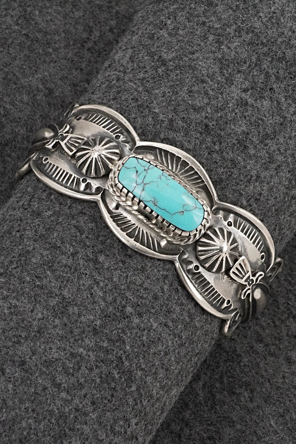 Turquoise & Sterling Silver Bracelet - Roland Dixson
