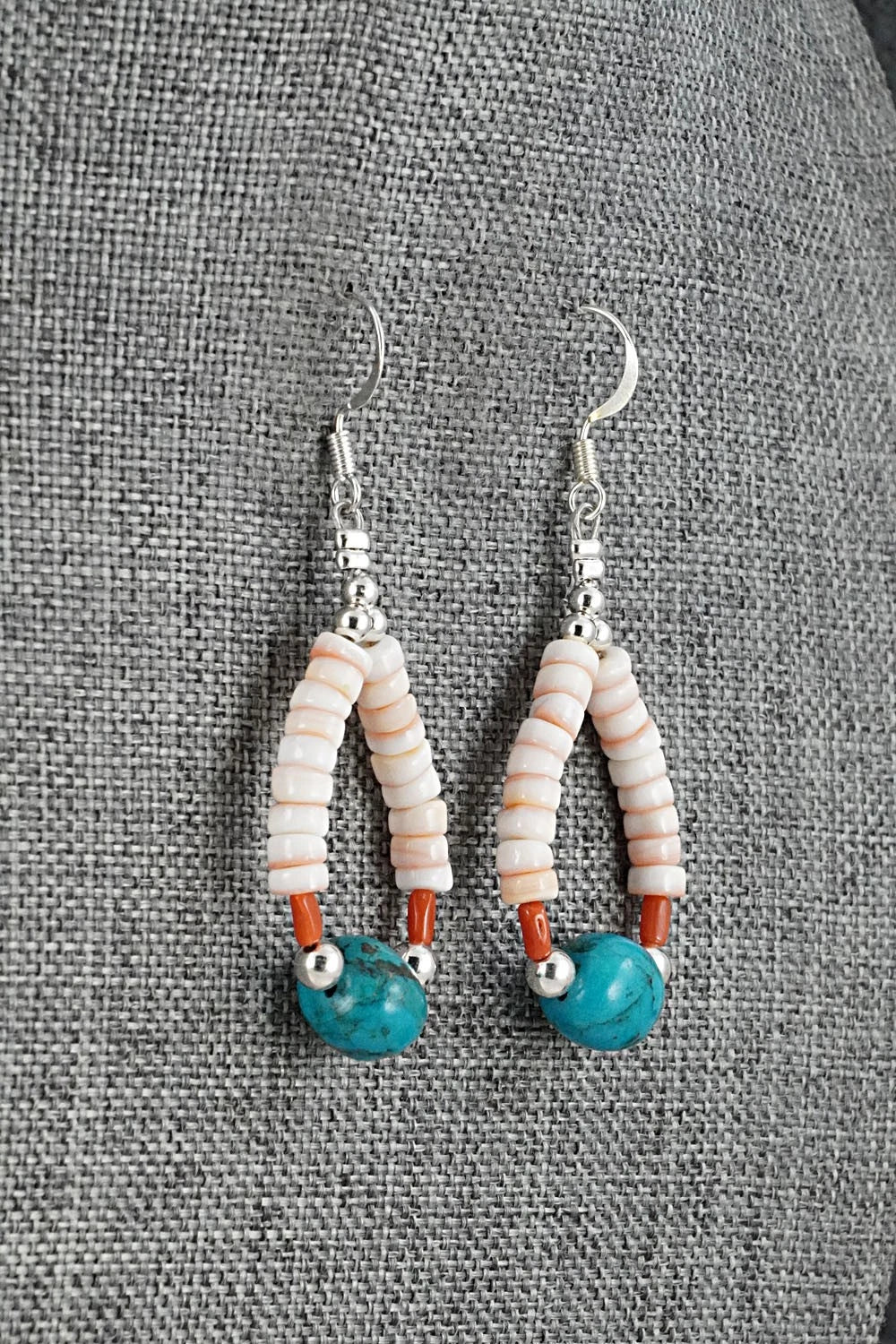 Spiny Oyster, Turquoise & Sterling Silver Necklace Set - Erika Brown