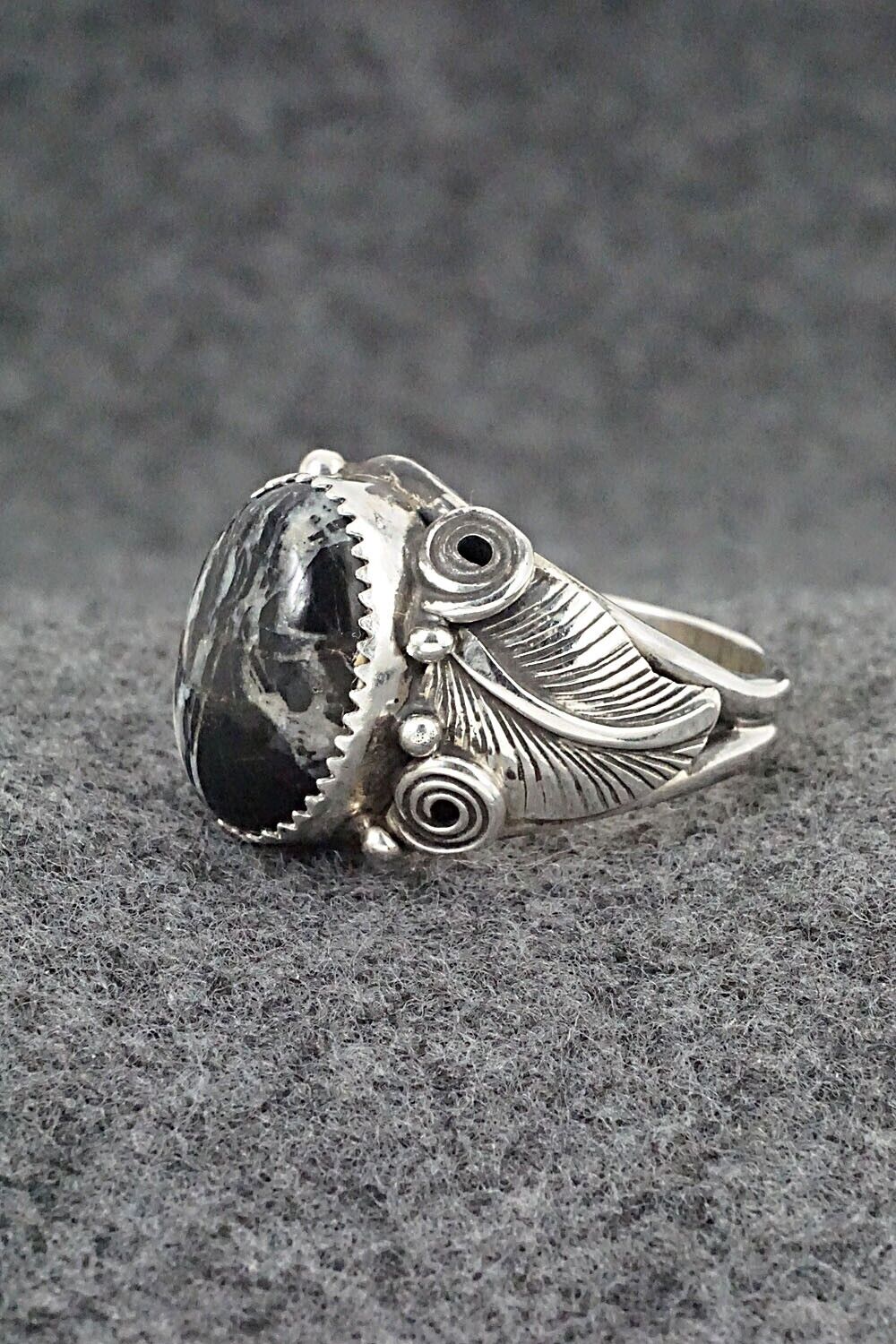 White Buffalo & Sterling Silver Ring - Davey Morgan - Size 11.5