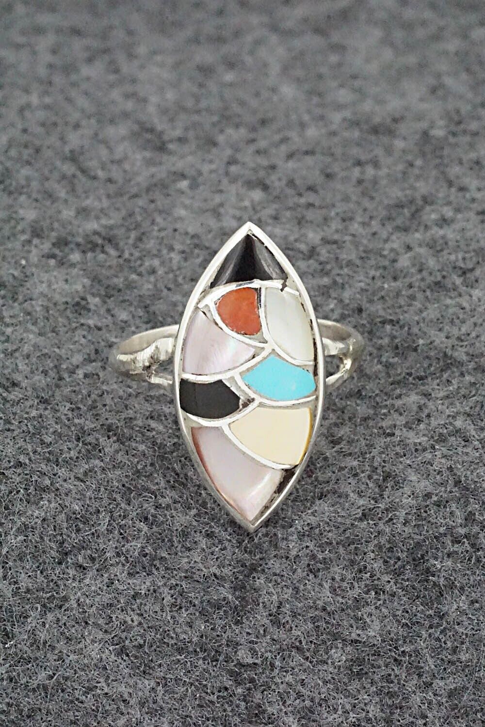 Multi-Stone & Sterling Silver Ring - Orena Leekya - Size 9.25