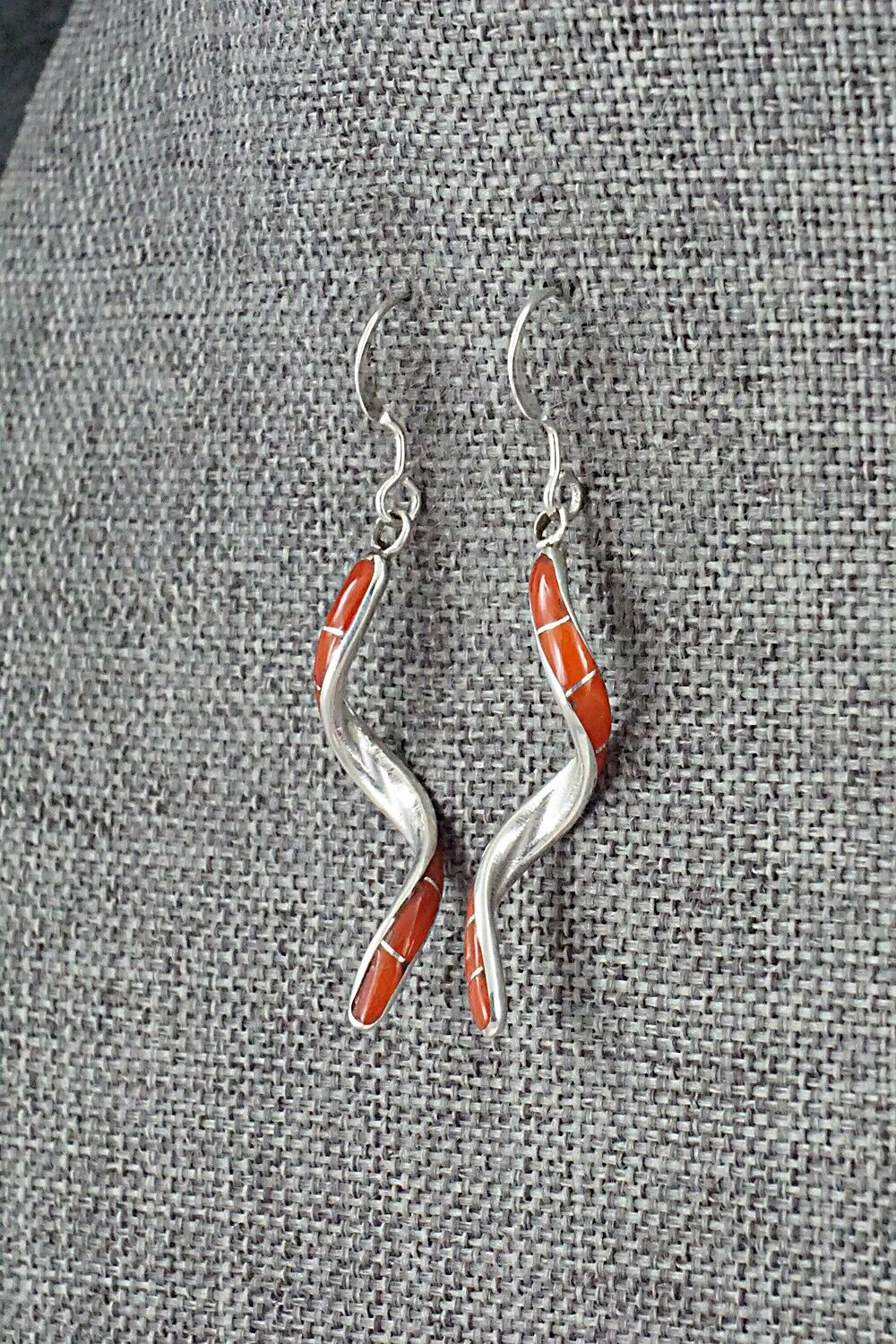 Coral & Sterling Silver Earrings - Ira Johnson