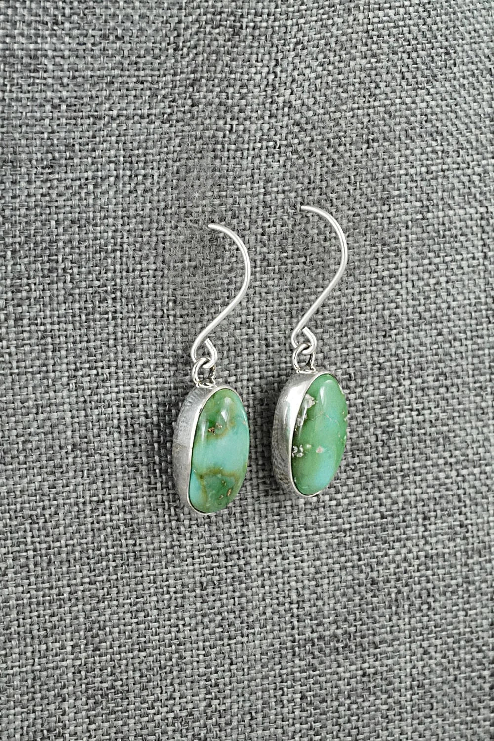 Turquoise & Sterling Silver Earrings - Eugene Gruber