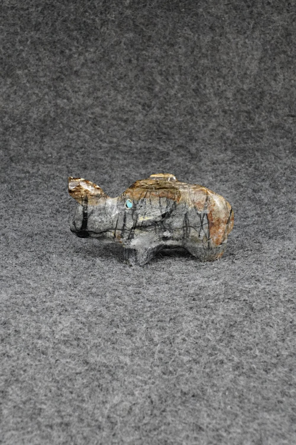 Elephant Zuni Fetish Carving - Calvert Bowannie