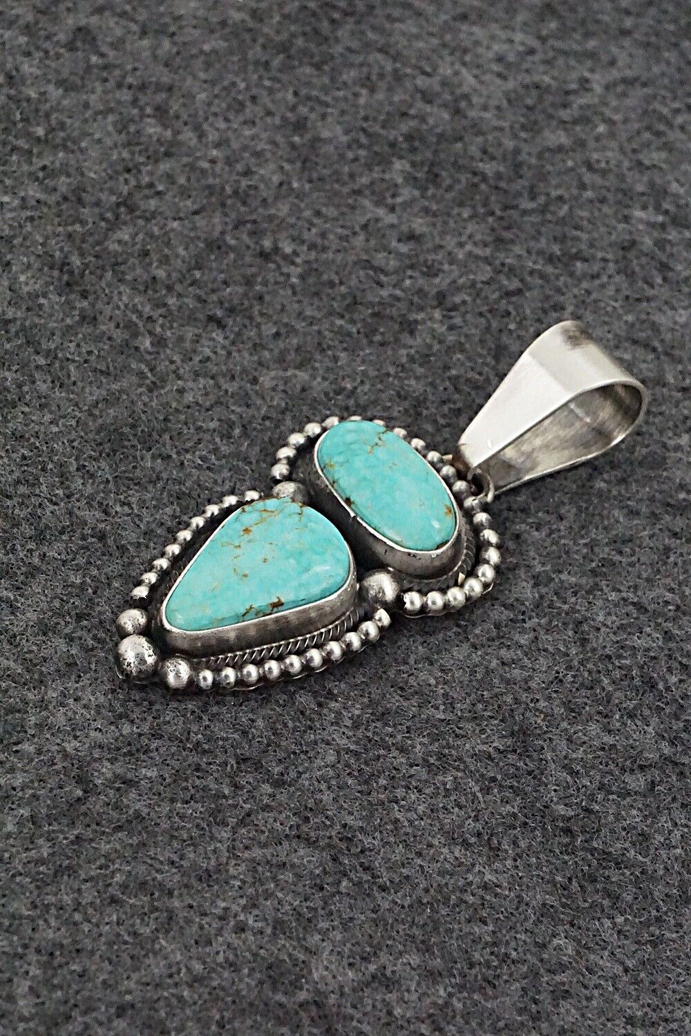 Turquoise & Sterling Silver Pendant - Darrin Livingston