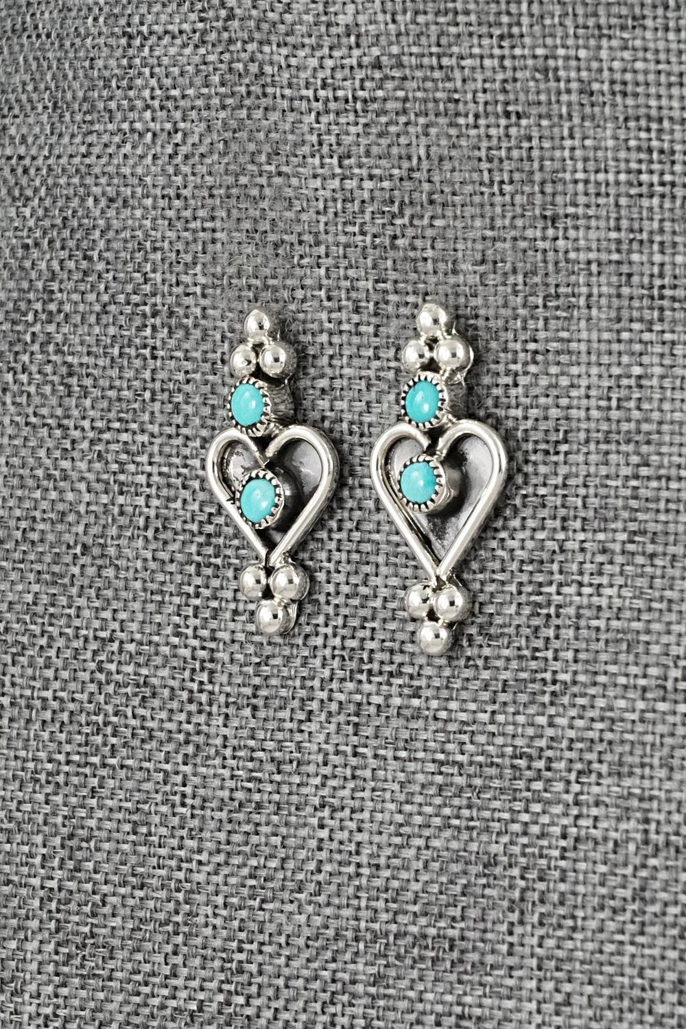Turquoise & Sterling Silver Earrings - Angie Platero