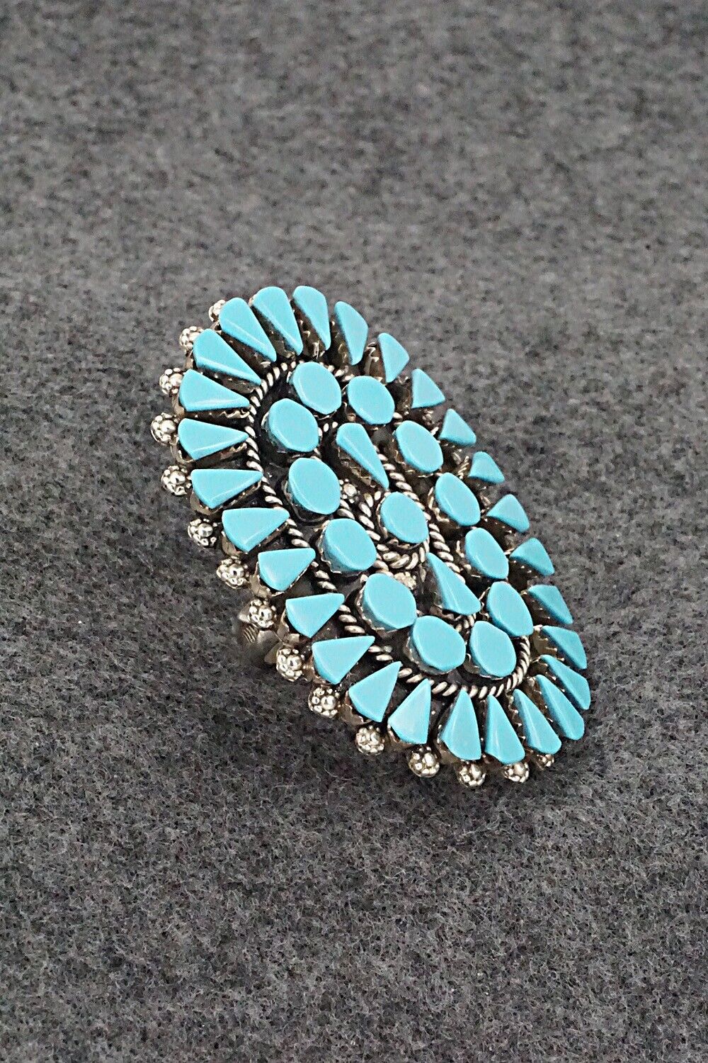 Turquoise & Sterling Silver Ring - Merlinda Chavez - Size 7