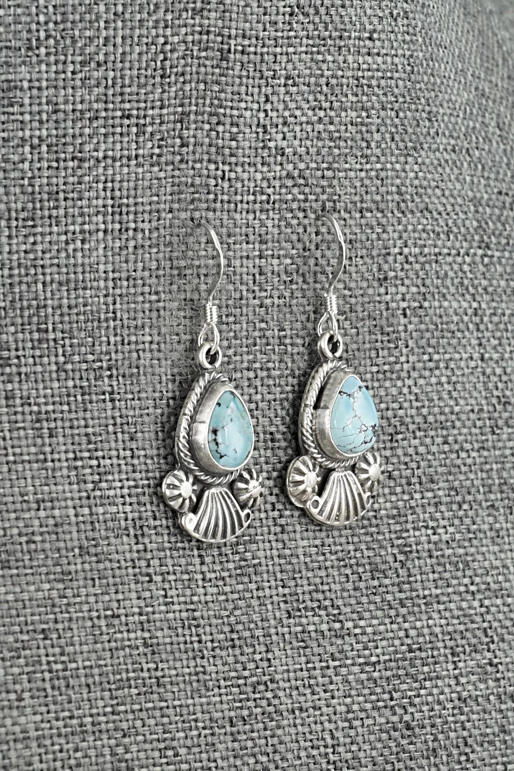 Turquoise & Sterling Silver Earrings - Verley Betone