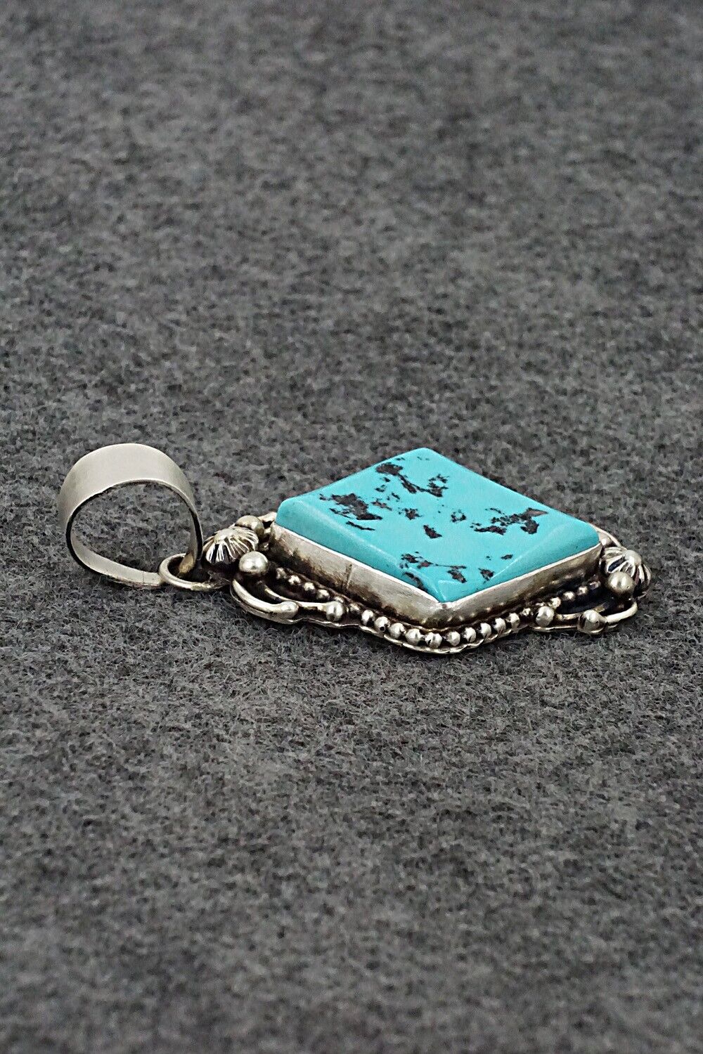 Turquoise & Sterling Silver Pendant - Kathleen Livingston