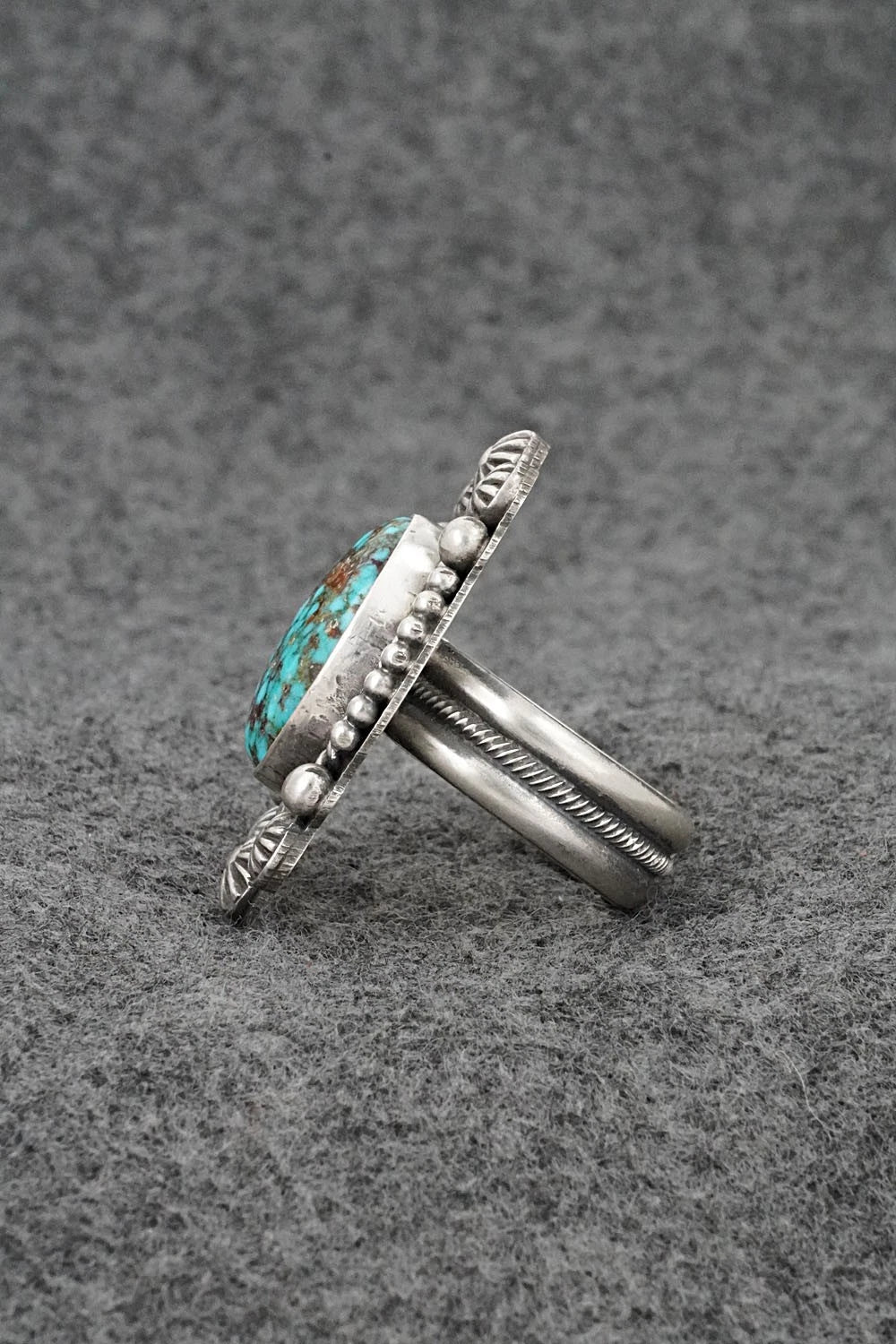 Turquoise & Sterling Silver Ring - Michael Calladitto - Size 9